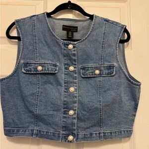 House of Harlow 1960 Denim Skirt & Vest Set